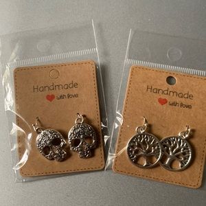 Silver tone earrings